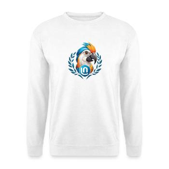 Perroquet coloré et vibrant en style cartoon - Sweat-shirt Unisexe - blanc - Devant