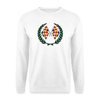 Flaggen Provinz Antwerpen Belgien Lorbeerkranz - Unisex Pullover - Weiß - Vorne