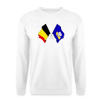 Flagge Belgien, die Region Brüssel-Hauptstadt - Unisex Pullover - Weiß - Vorne