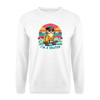 Je suis un patineur - Sweat-shirt Unisexe - blanc - Devant