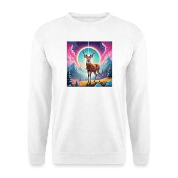 Deer on the mountain - Unisex Sweatshirt - white - Front