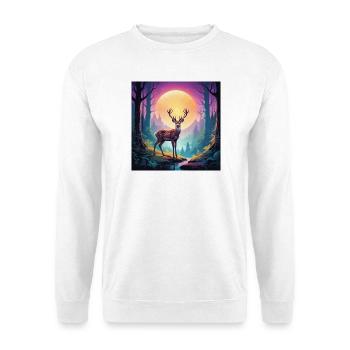 Deer in the forest - Unisex Sweatshirt - white - Front