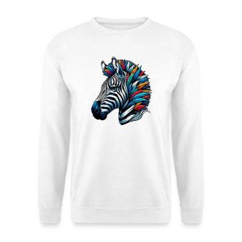 Zebra - Unisex Pullover - Weiß - Vorne
