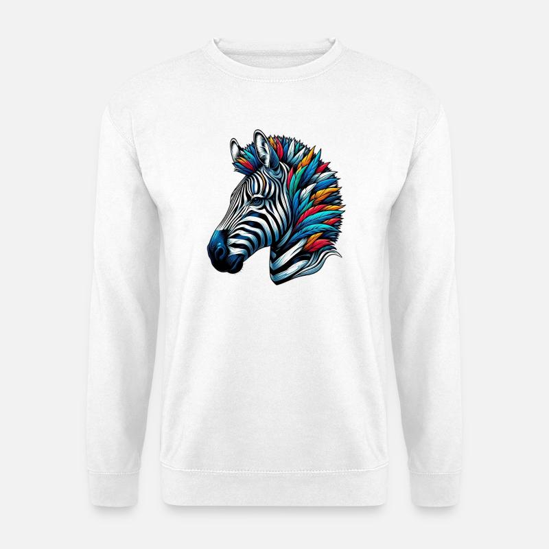 Zebra - Unisex Pullover - Weiß