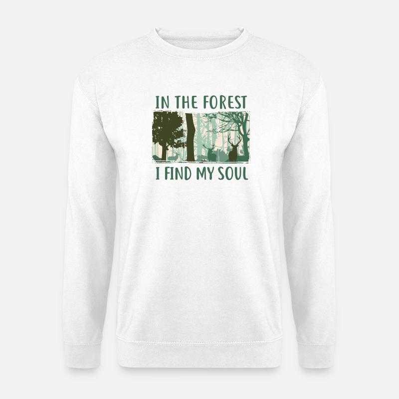 Im Wald finde ich meine Seele - Unisex Pullover - Weiß