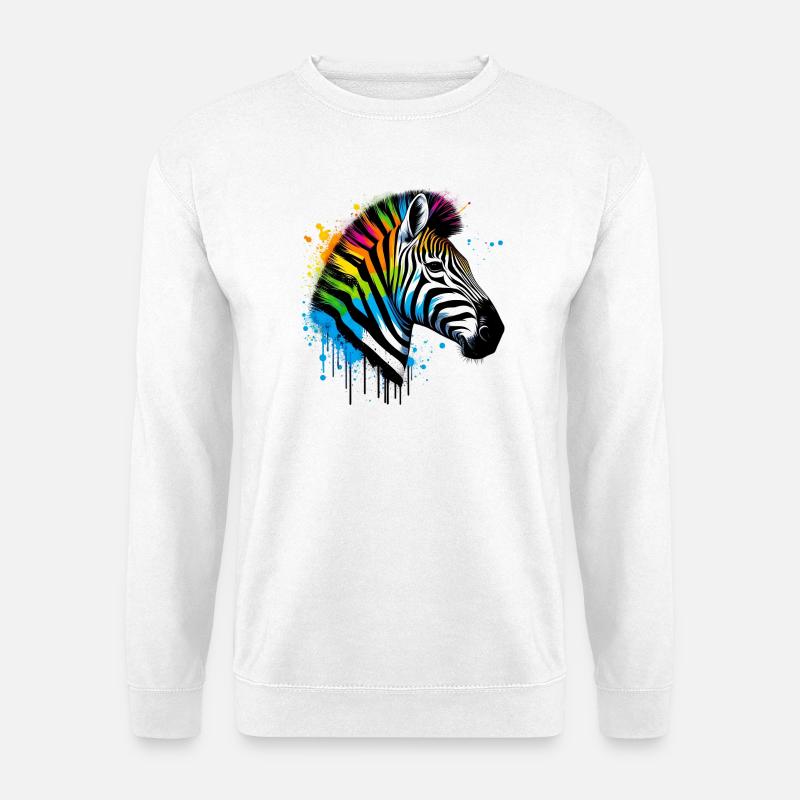 Zebra - Unisex Pullover - Weiß