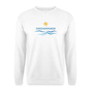 Sandhammaren, motif soleil et vague pour la saison de plage - Sweat-shirt Unisexe - blanc - Devant