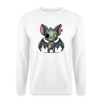 Creepy Zombie Bat for Halloween Fun - Unisex Sweatshirt - white - Front