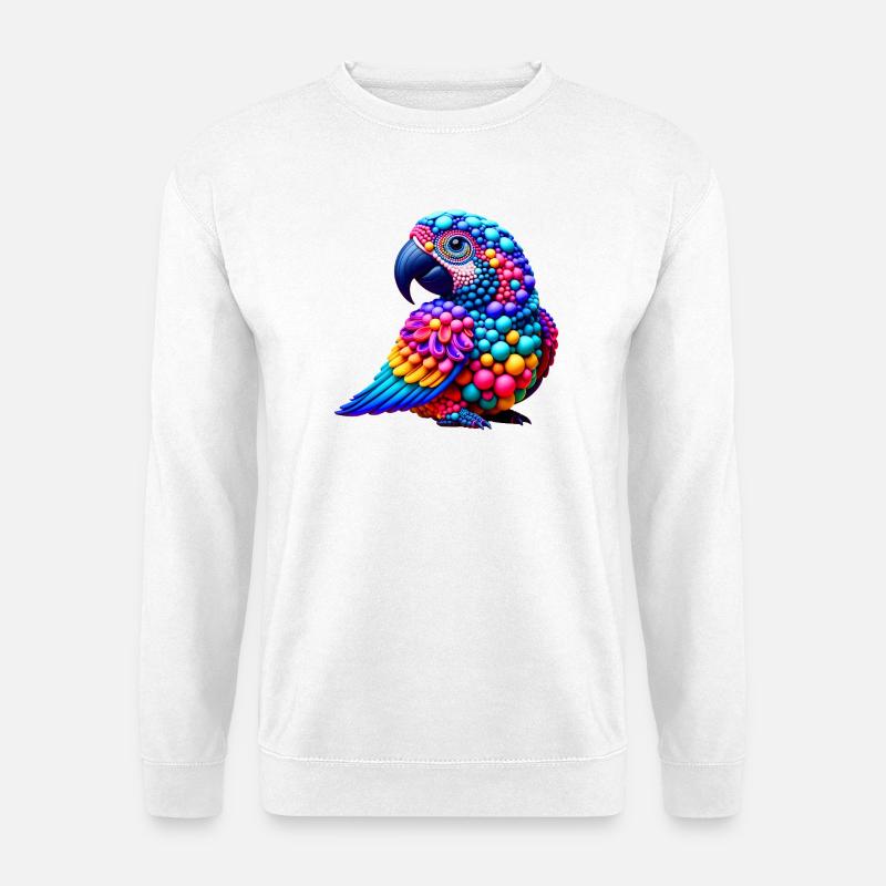Pop-Art-Bird (01) - Unisex Pullover - Weiß