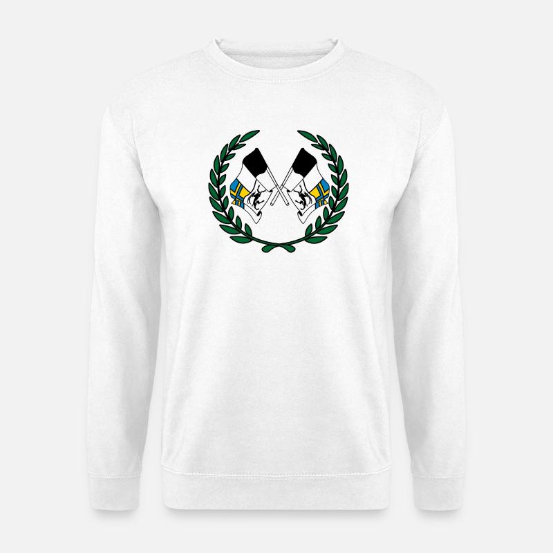 Fahnen Graubünden Schweiz Lorbeerkranz - Unisex Pullover - Weiß