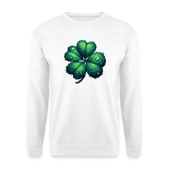 Trèfle à quatre feuilles - Sweat-shirt Unisexe - blanc - Devant