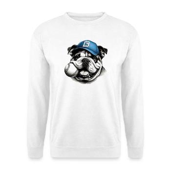 Dog Bulldog Baseball - Unisex Sweatshirt - white - Front