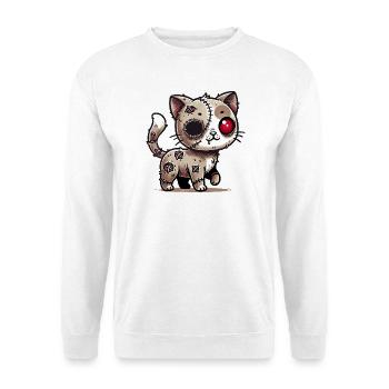 chat kawaii zombie effrayant pour s’amuser à Halloween - Sweat-shirt Unisexe - blanc - Devant