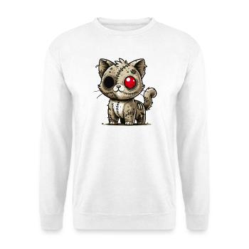 chat kawaii zombie effrayant pour s’amuser à Halloween - Sweat-shirt Unisexe - blanc - Devant