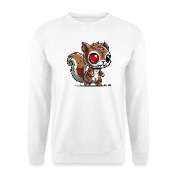 gruseliges Zombie-Eichhörnchen für Halloween Spaß - Unisex Pullover - Weiß - Vorne