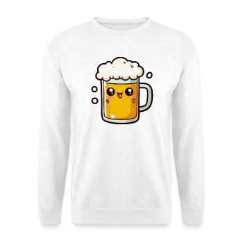 Comic Bier - Unisex Pullover - Weiß - Vorne