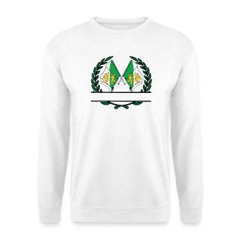 Drapeaux, Thurgovie, Suisse, couronne de laurier, bannière - Sweat-shirt Unisexe - blanc - Devant