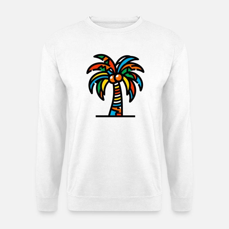 Palme - Unisex Pullover - Weiß