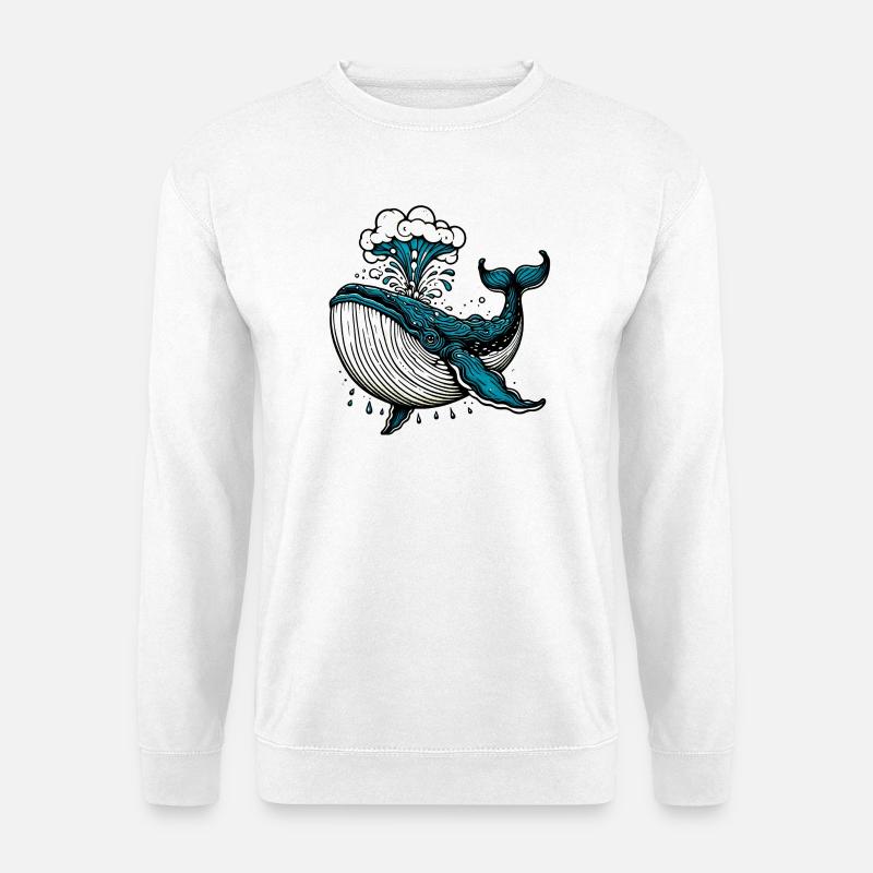 Wal - Unisex Pullover - Weiß