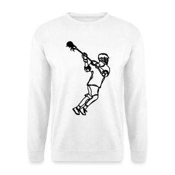 Lacrosse Player Sketch - Unisex Sweatshirt - white - Front