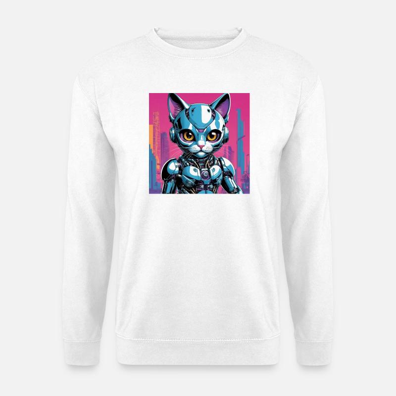Robo Kitten - Unisex Pullover - Weiß