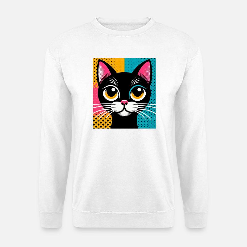 Katze - Unisex Pullover - Weiß