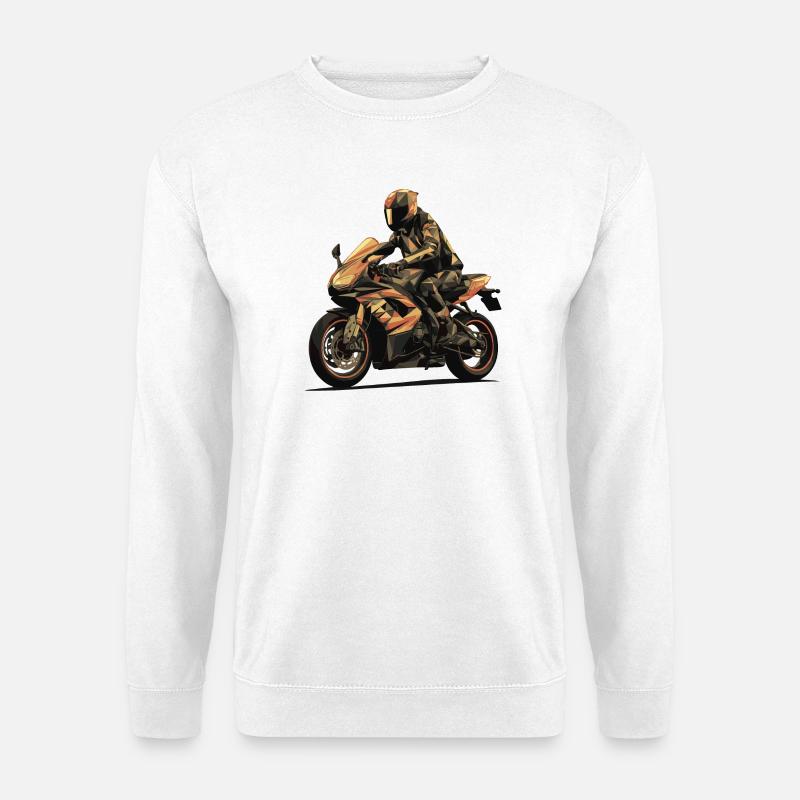 Der Biker - Unisex Pullover - Weiß