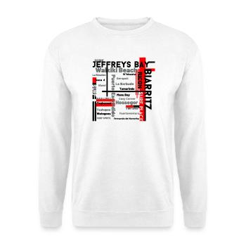 Map of Waikiki and Fuerteventura Beaches - Unisex Sweatshirt - white - Front