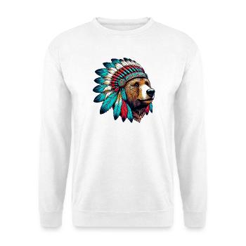 Ours amérindien Peaux-rouges d’Amérique - Sweat-shirt Unisexe - blanc - Devant