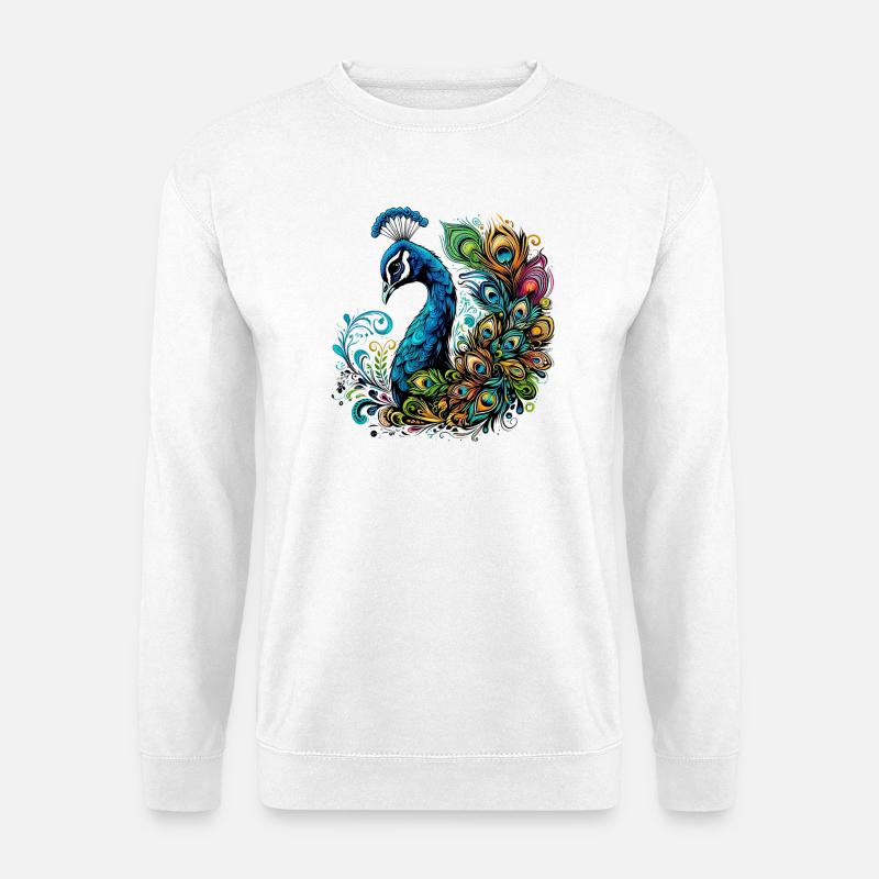 Pfau - Unisex Pullover - Weiß