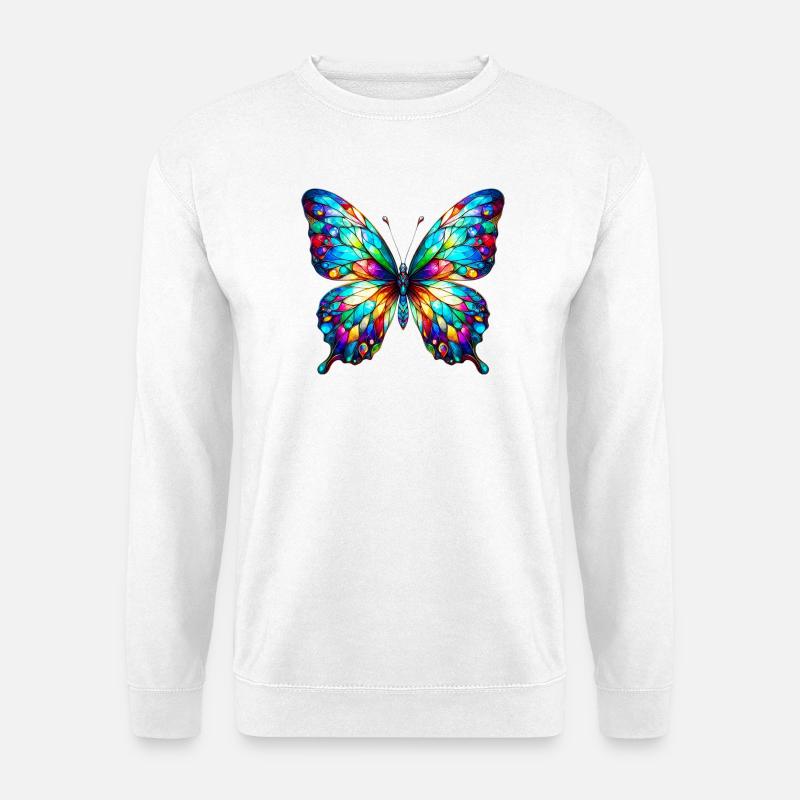 Schmetterling - Unisex Pullover - Weiß