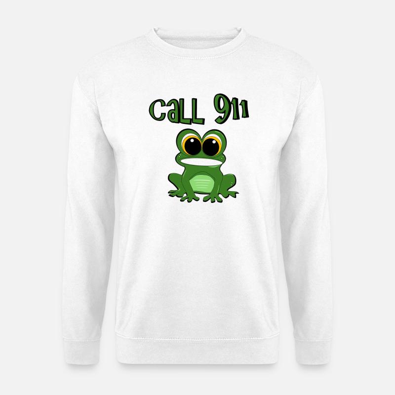 Frosch Grenouille - Unisex Pullover - Weiß