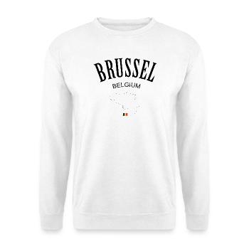 Vertikales Tricolore-Flaggen-Emblem - Unisex Pullover - Weiß - Vorne