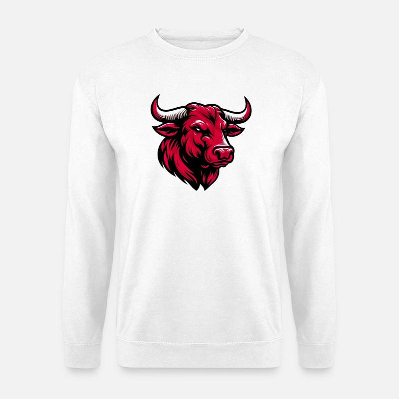 Stier - Unisex Pullover - Weiß