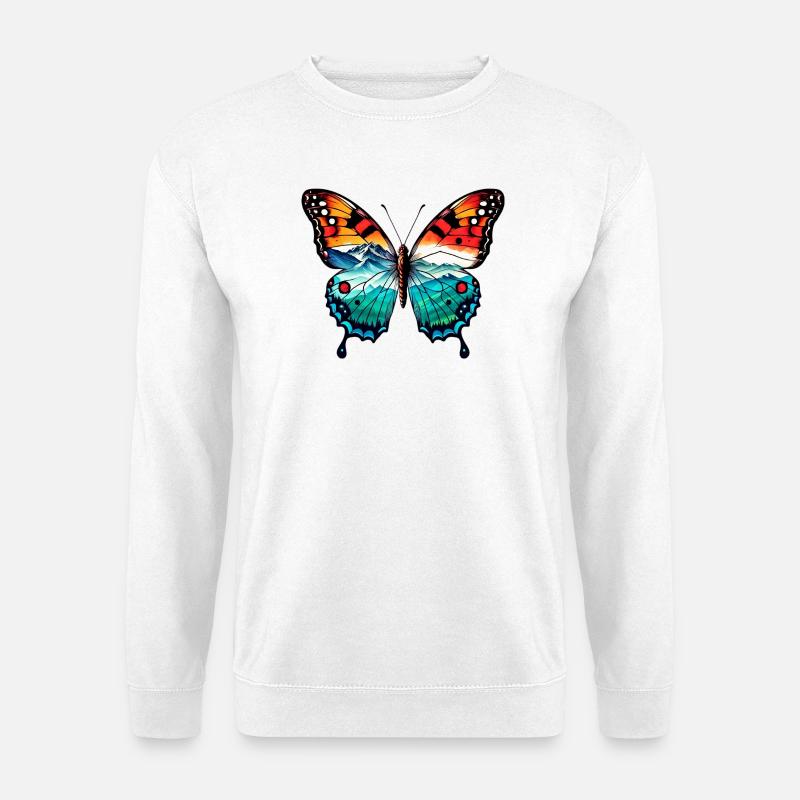 Schmetterling - Unisex Pullover - Weiß