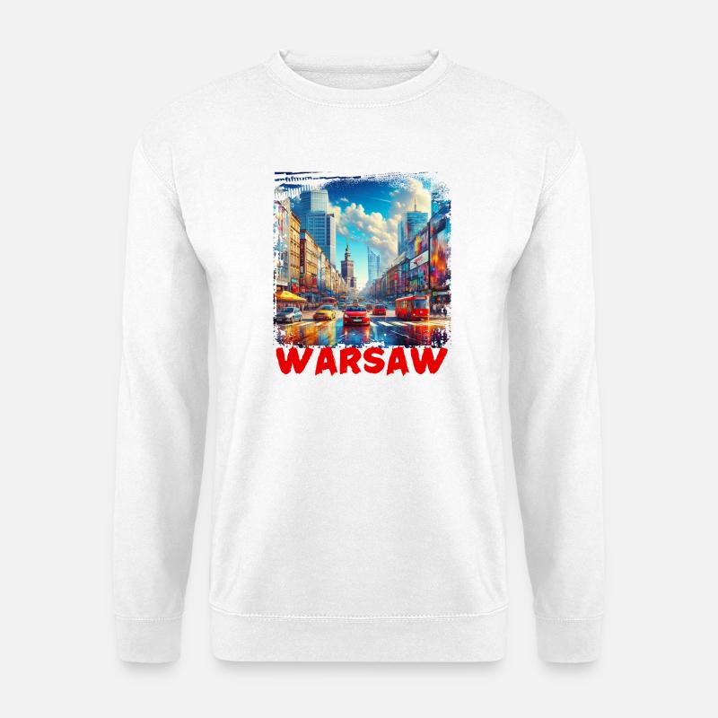 Warschau - Unisex Pullover - Weiß