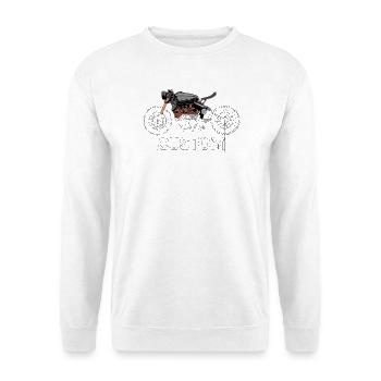 Motorcycle Custom Biker Drawing Moto Symbol Logo - Unisex Sweatshirt - white - Front