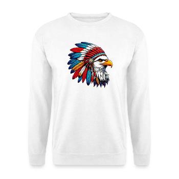 Aigle amérindien Peaux rouges américaines - Sweat-shirt Unisexe - blanc - Devant