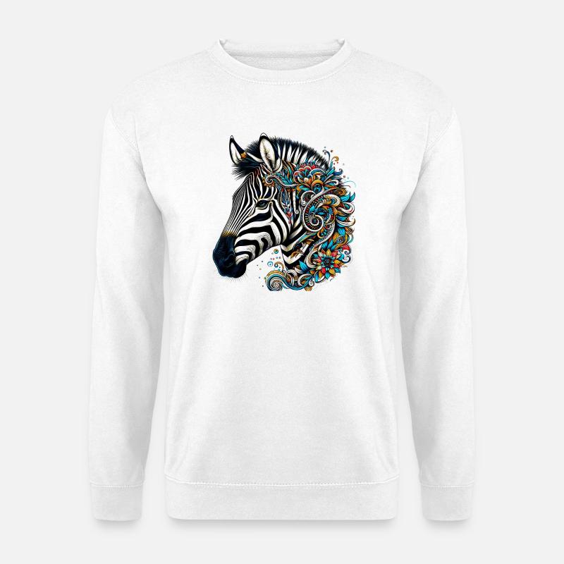 Zebra - Unisex Pullover - Weiß