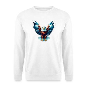 Aigle polygonal - Sweat-shirt Unisexe - blanc - Devant