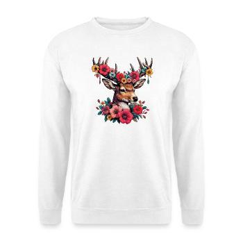 Hirsch - Unisex Pullover - Weiß - Vorne