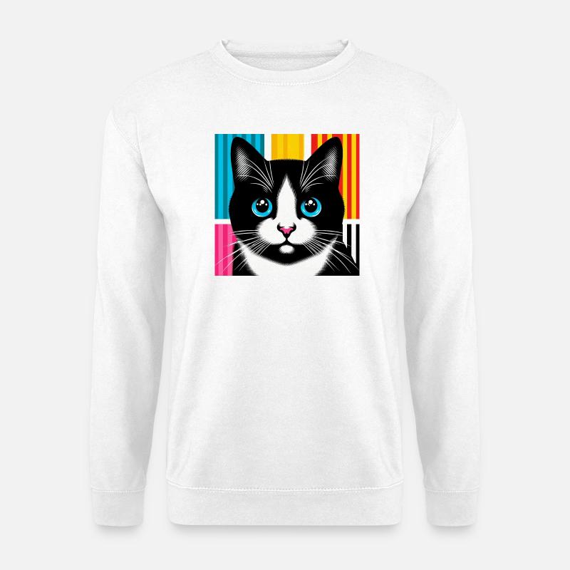 Katze - Unisex Pullover - Weiß
