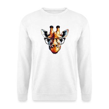 Giraffe with Glasses - Unisex Sweatshirt - white - Front