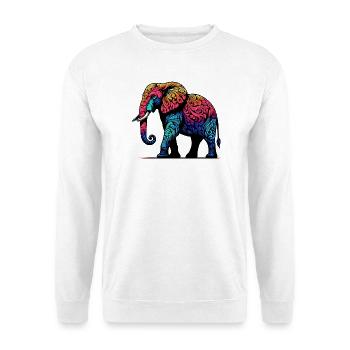 Éléphant - Sweat-shirt Unisexe - blanc - Devant