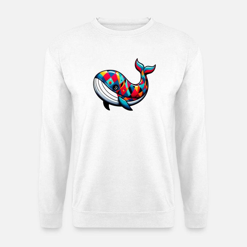 Harlekinwal - Unisex Pullover - Weiß