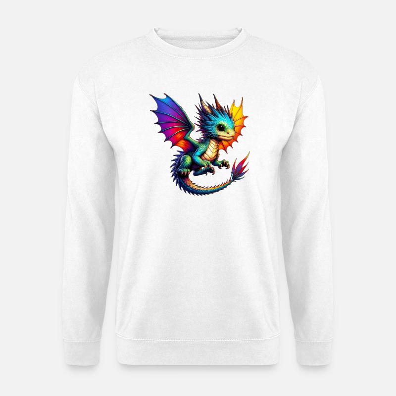 Drache - Unisex Pullover - Weiß