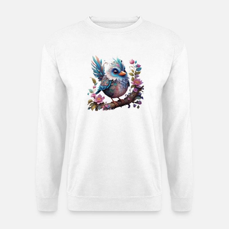 Majestätischer Fantasievogel - Unisex Pullover - Weiß