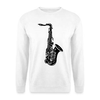 Saxophone Drawing - Unisex Sweatshirt - white - Front