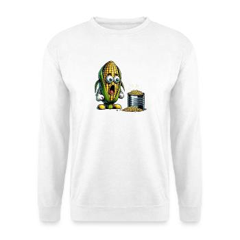 Motif de maïs amusant - Sweat-shirt Unisexe - blanc - Devant