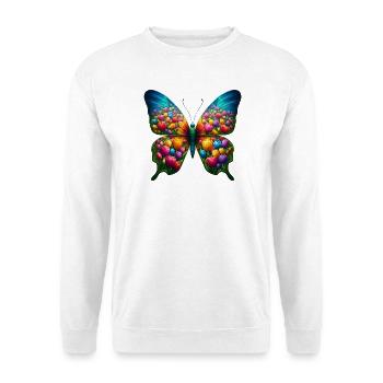 Schmetterling Tulpen Tulpe Holland - Unisex Pullover - Weiß - Vorne
